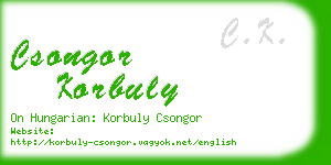 csongor korbuly business card